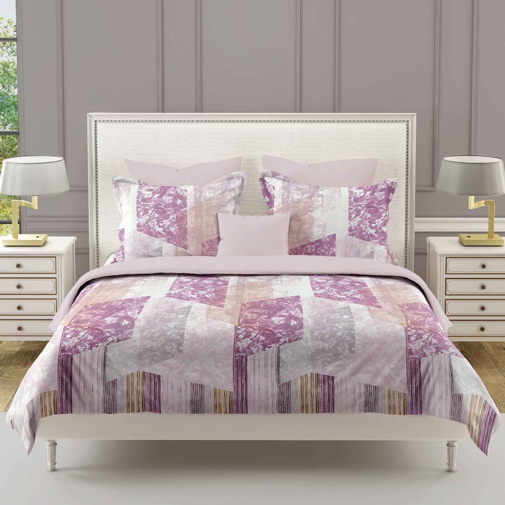 Magenta Matrix - 210TC Pure Cotton Super King Bedsheet (108x108 Inches)