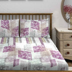 Magenta Matrix - 210TC Pure Cotton Single Bedsheet (60x90 Inches)