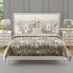 Ethnic Geometric Print 210 TC Super King Bedsheet (108 x 108) Inches With 2 Pillow Cover