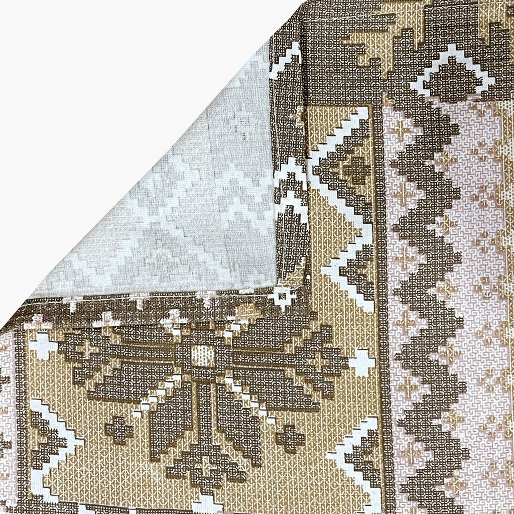 Ethnic Geometric Print 210 TC Super King Bedsheet (108 x 108) Inches With 2 Pillow Cover