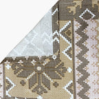 Ethnic Geometric Print 210 TC Super King Bedsheet (108 x 108) Inches With 2 Pillow Cover