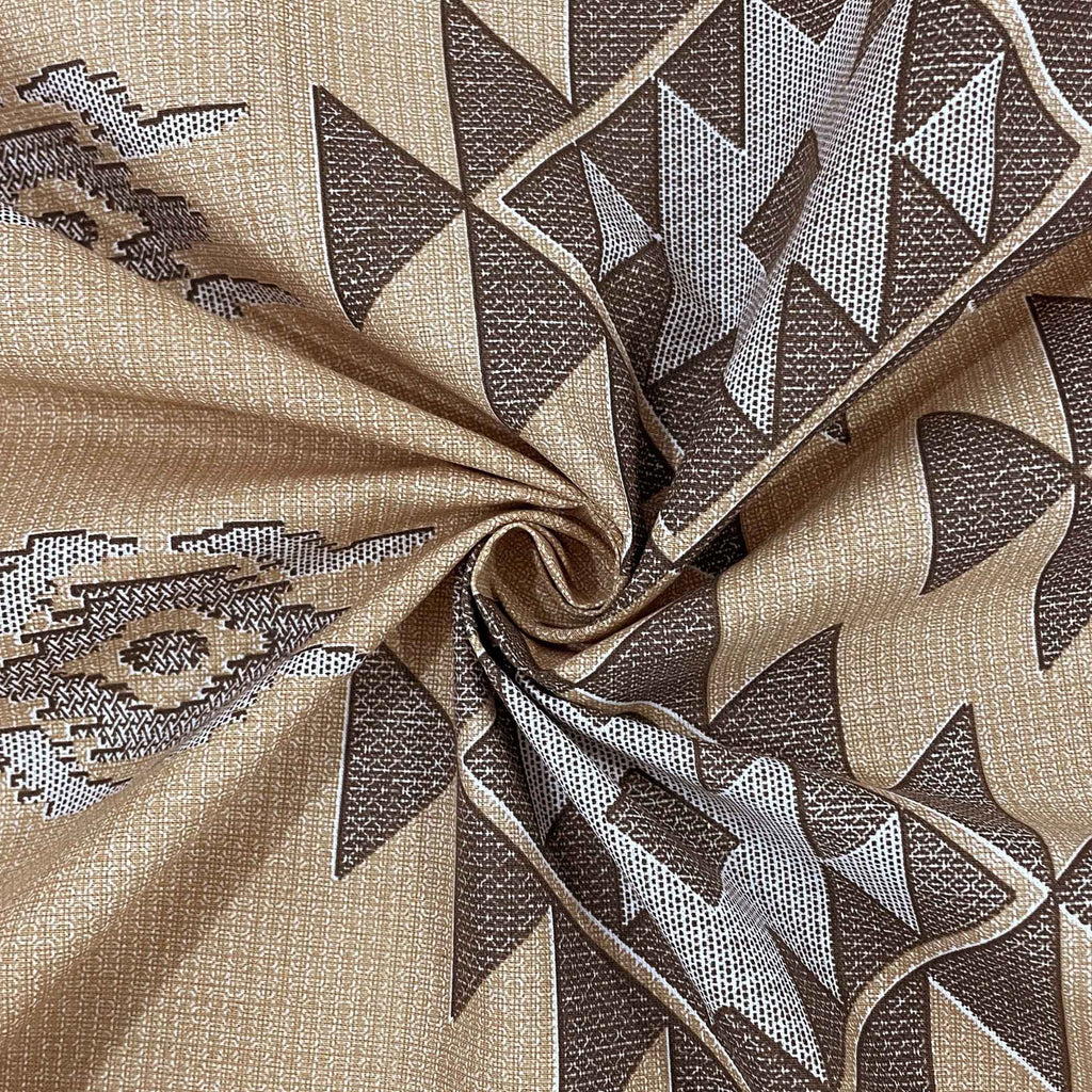 Beige Dunes - 210TC Pure Cotton Queen Fitted Bedsheet (60x73x10 Inches)