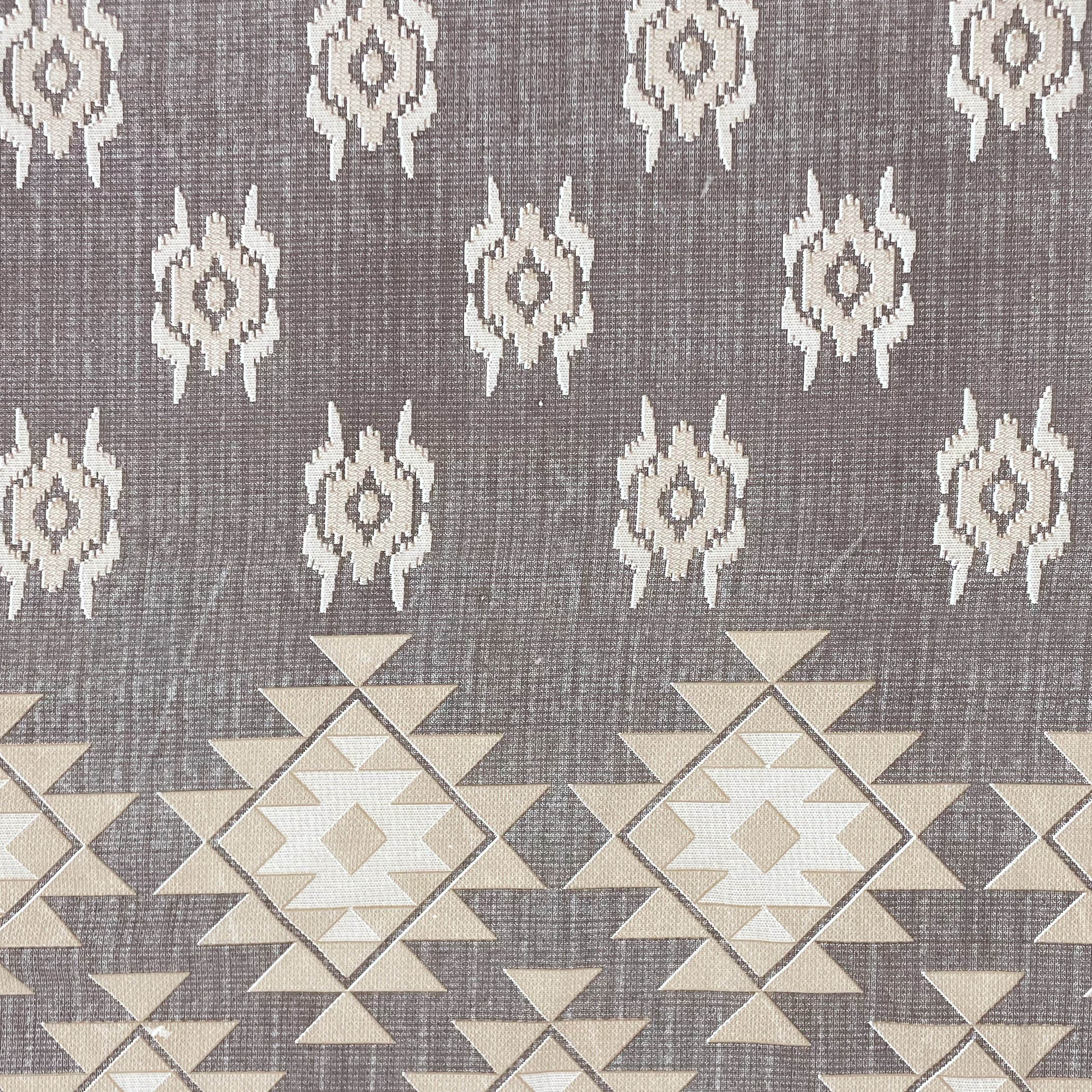 Aztec Geometric Print 210 TC Super King Bedsheet (108 x 108) Inches With 2 Pillow Cover