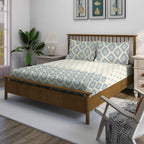 Sandy Dunes - 210TC Pure Cotton Single Fitted Bedsheet (36 x 78 x 10 Inches)