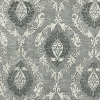 Damask Print 210 TC Super King Bedsheet (108 x 108) Inches With 2 Pillow Cover