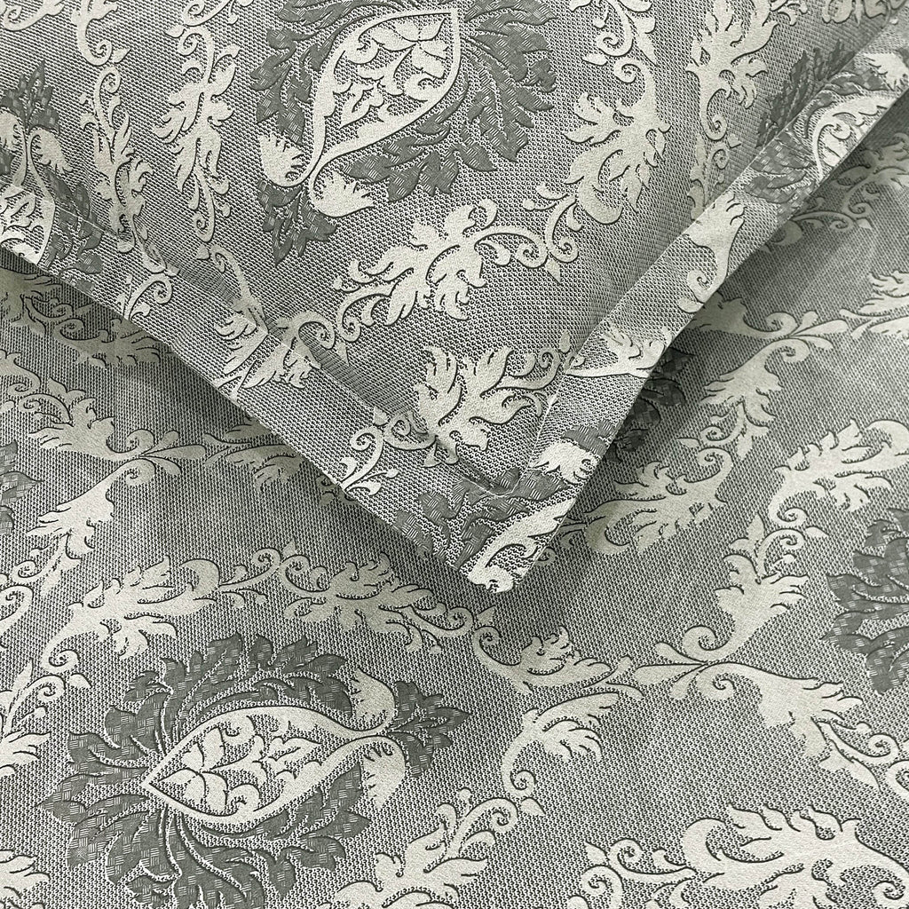 Damask Print 210 TC Super King Bedsheet (108 x 108) Inches With 2 Pillow Cover
