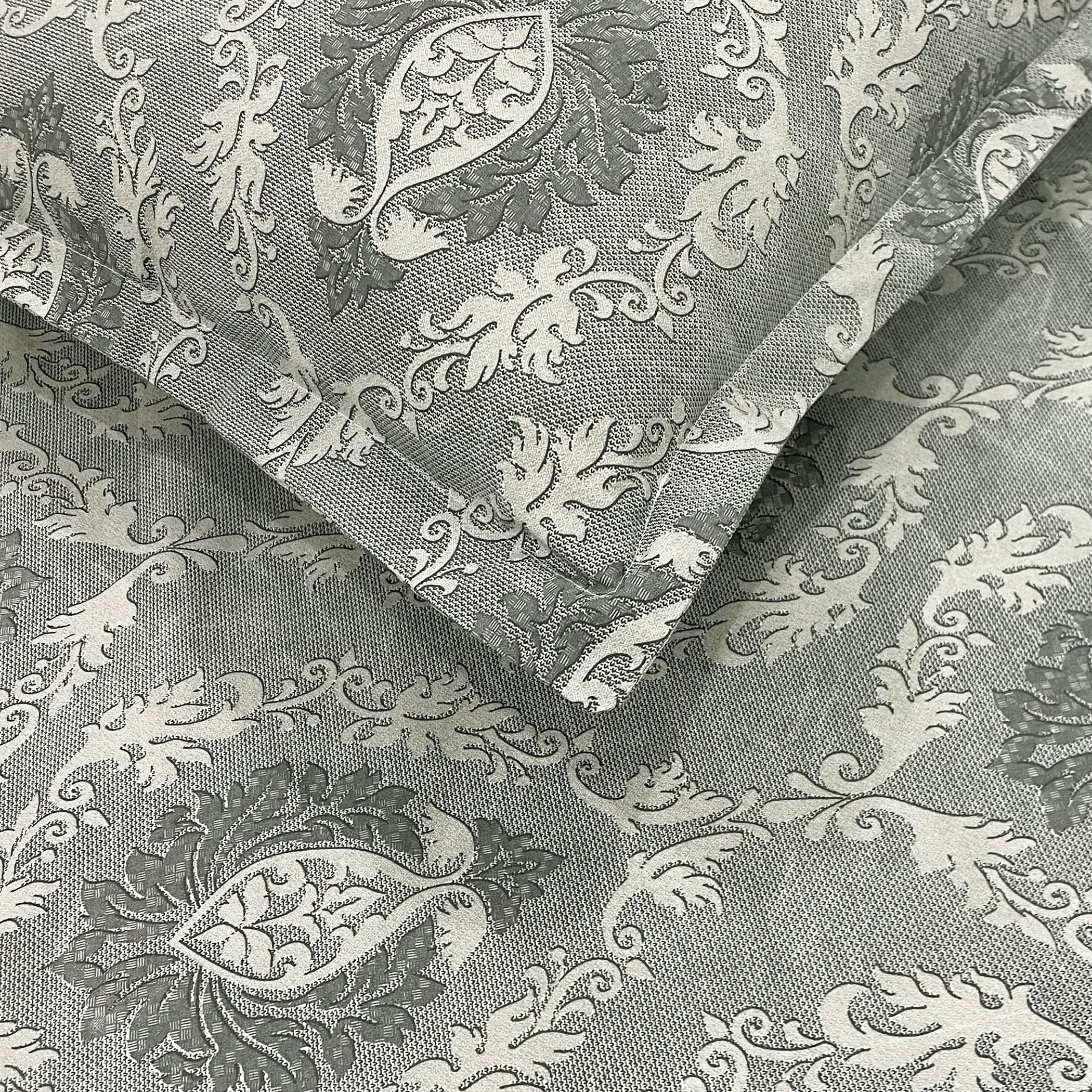 Damask Print 210 TC Super King Bedsheet (108 x 108) Inches With 2 Pillow Cover