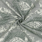 Damask Print 210 TC Super King Bedsheet (108 x 108) Inches With 2 Pillow Cover