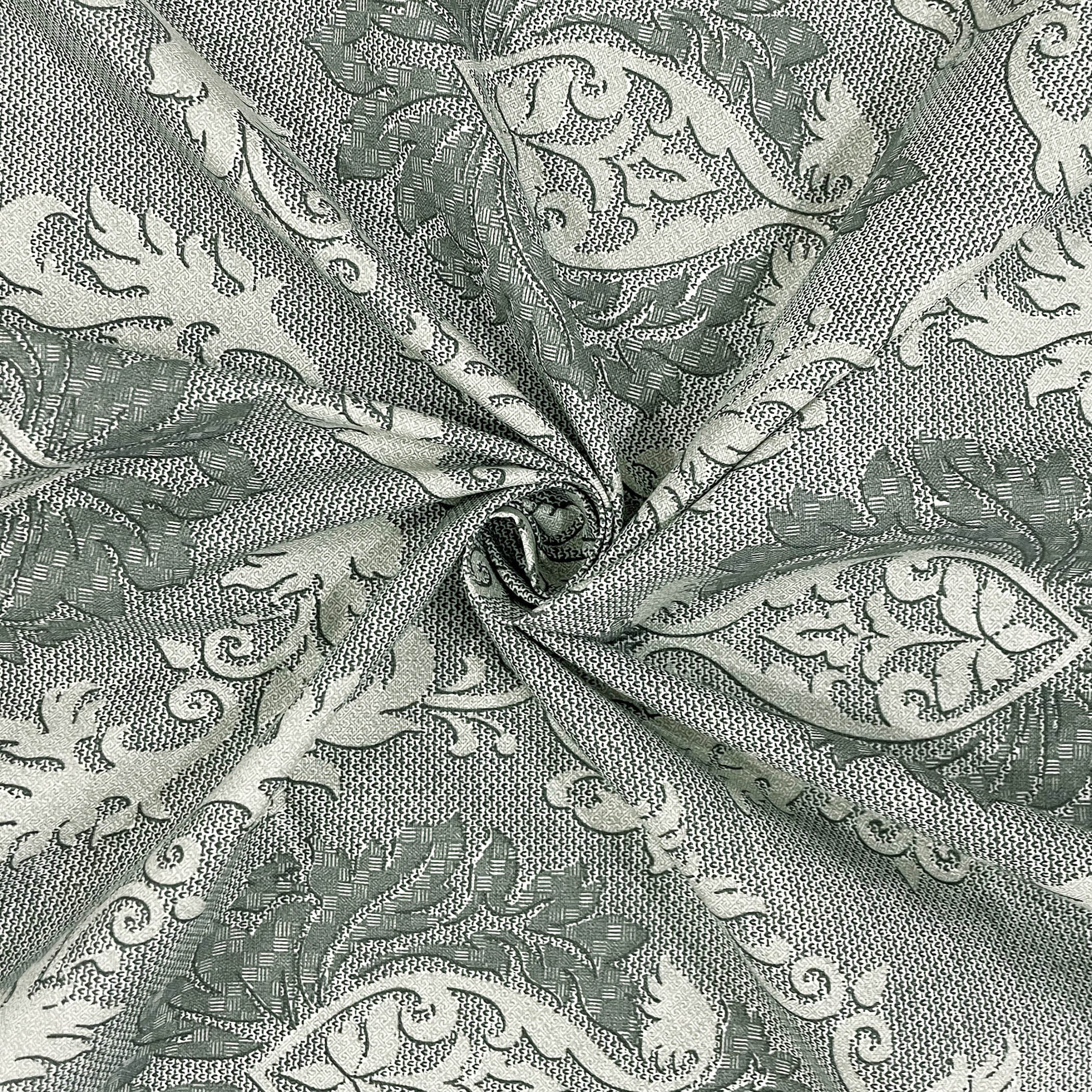 Damask Print 210 TC Super King Bedsheet (108 x 108) Inches With 2 Pillow Cover