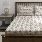 Garden Charm - 250TC Pure Cotton Super King Bedsheet (108x108 Inches)