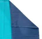 Coastal Current - Yarn-Dyed Turquoise Stripe Super King Bedsheet (108x108 Inches)