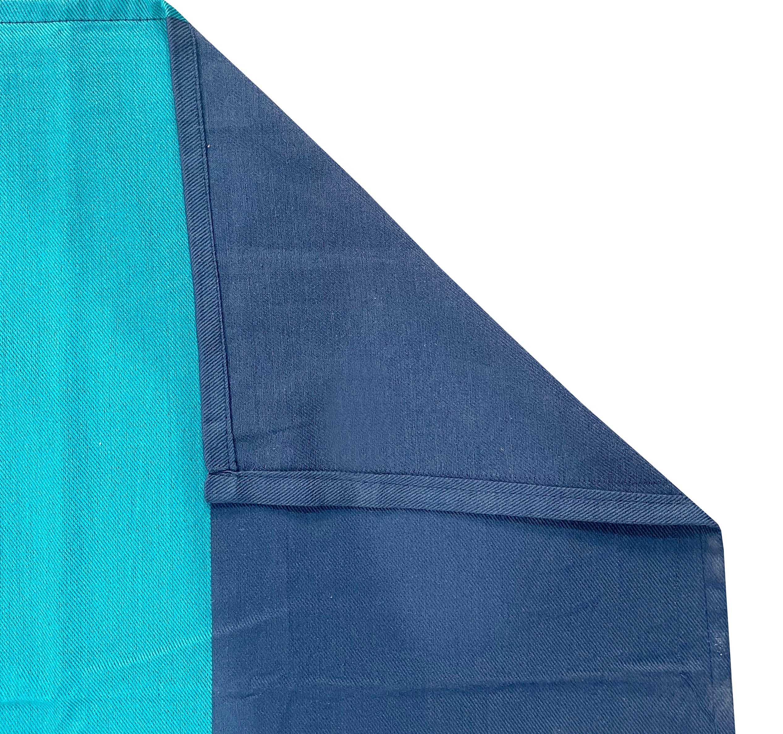 Coastal Current - Yarn-Dyed Turquoise Stripe Super King Bedsheet (108x108 Inches)