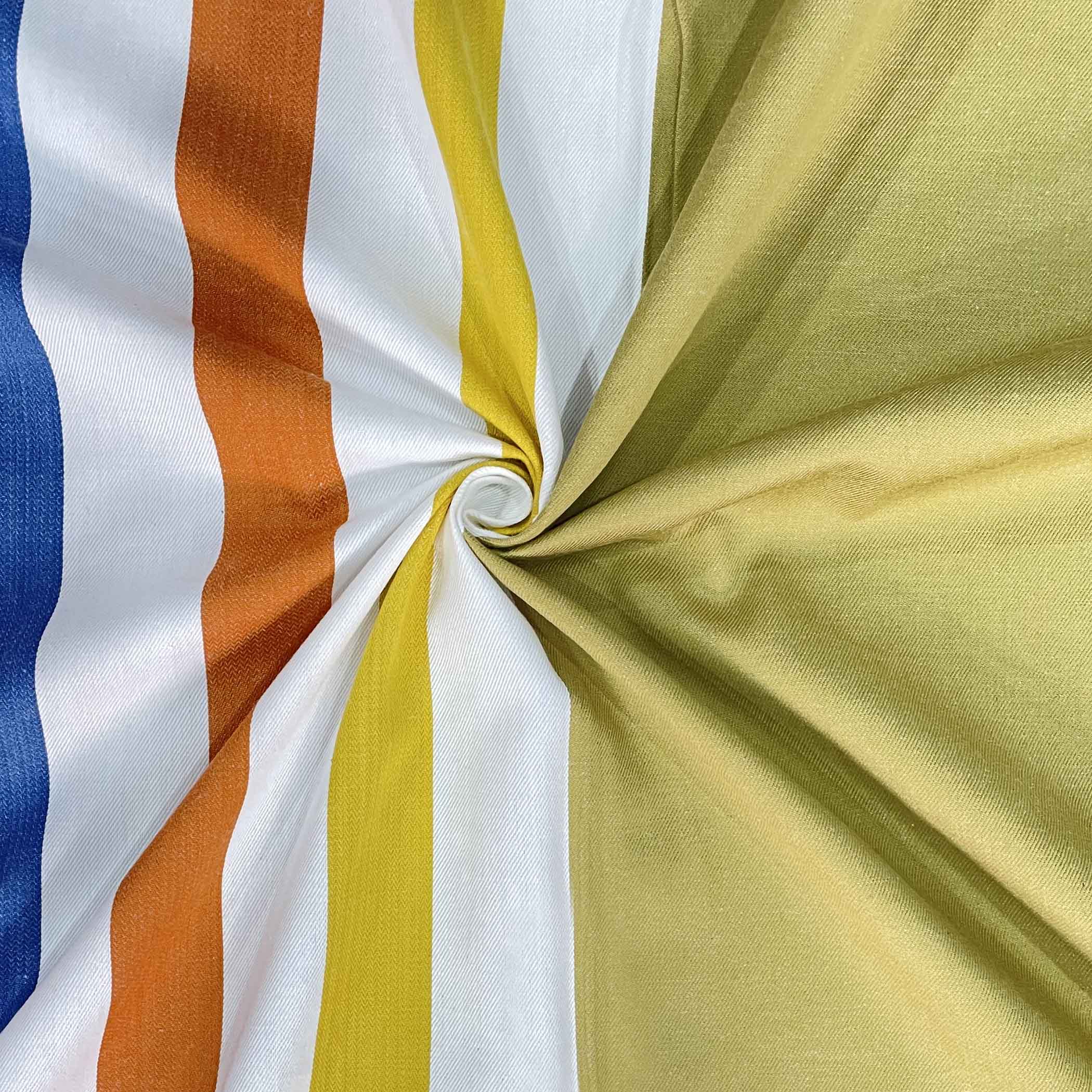 Spring Stripes - Yarn-Dyed Vibrant Super King Bedsheet (108x108 Inches)