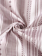 Soft Lavender Striped Super King Bedsheet with 2 Pillow Covers 200TC - Minimal & Elegant Design (108x108 inches)