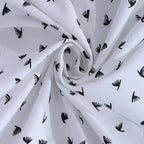 Black & White Micro Print Pure Cotton 200 TC Super King Bedsheet with 2 Pillow Covers (108x108 Inches)