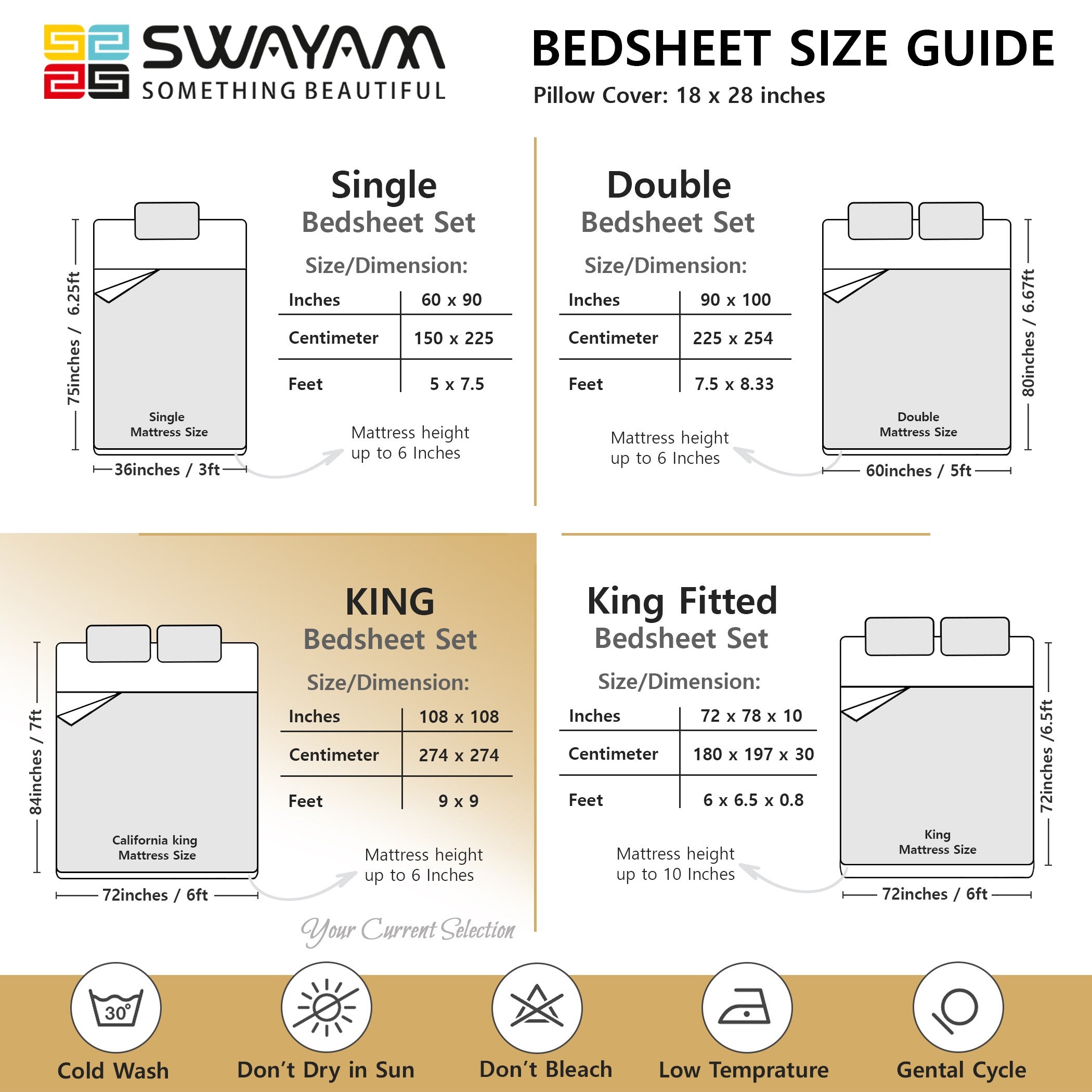 Peach Parlor Paisley - European Elegance 144TC Roto Cotton Super King Bedsheet (108x108 Inches)