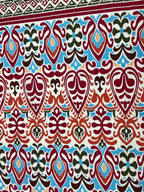 Multicolour Ethnic Motif Pure Cotton 144 TC Super King Bedsheet with 2 Pillow Covers (108x108 Inches)