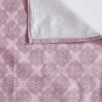Pink Floral Super King Bedsheet with 2 Pillow Covers 144TC - Soft & Elegant Print (108x108 inches)