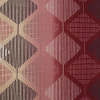 Red & Beige Geometric Super King Bedsheet with 2 Pillow Covers 144TC (108x108 inches)