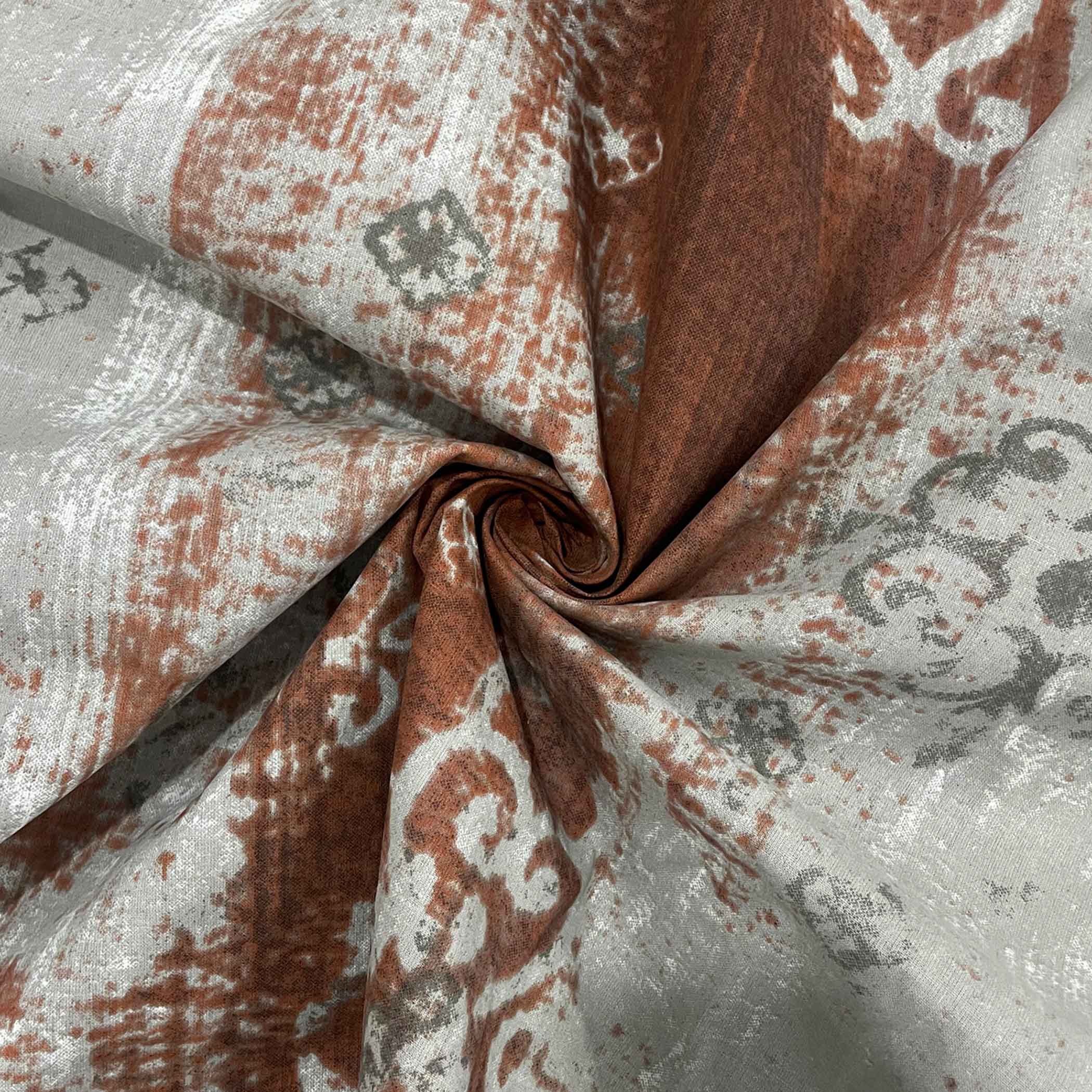 Terra Texture - Rustic Earthen 160TC Cotton Super King Bedsheet (108x108 Inches)
