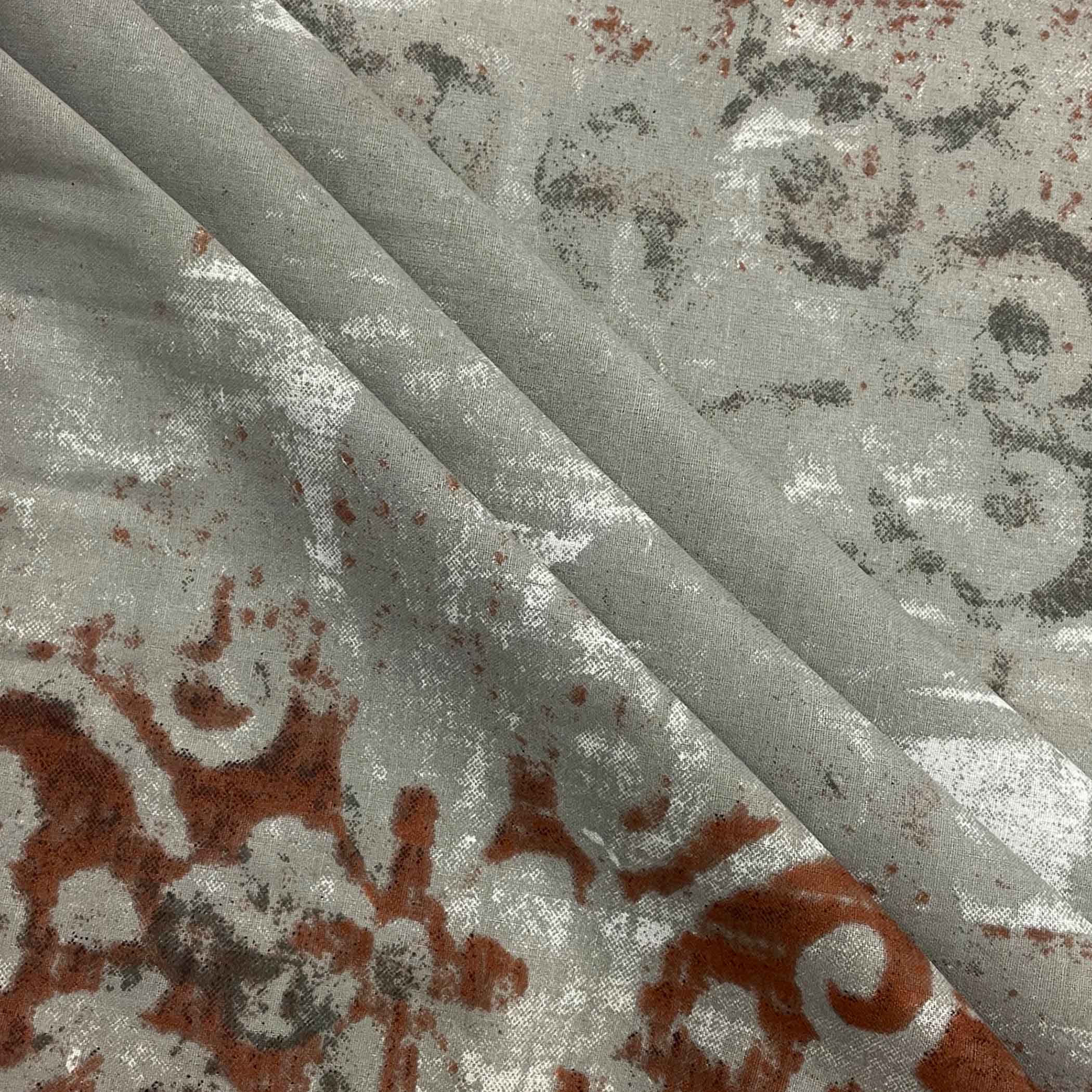 Terra Texture - Rustic Earthen 160TC Cotton Super King Bedsheet (108x108 Inches)