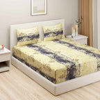 Dusk Texture - Warm Pastel 160TC Cotton Super King Bedsheet (108x108 Inches)