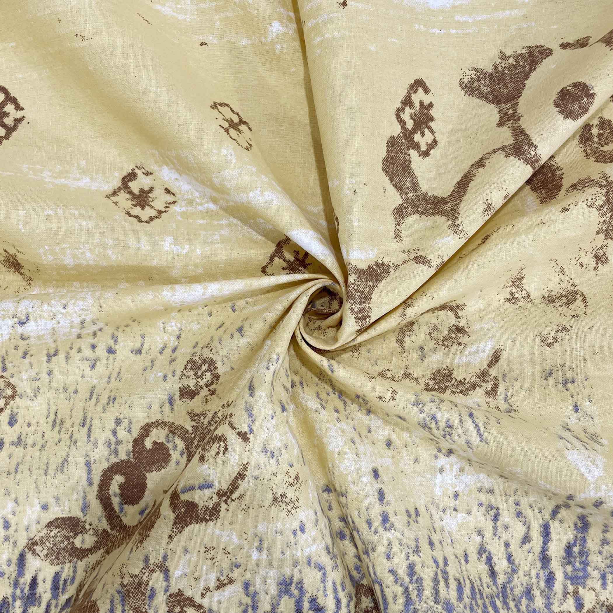 Dusk Texture - Warm Pastel 160TC Cotton Super King Bedsheet (108x108 Inches)