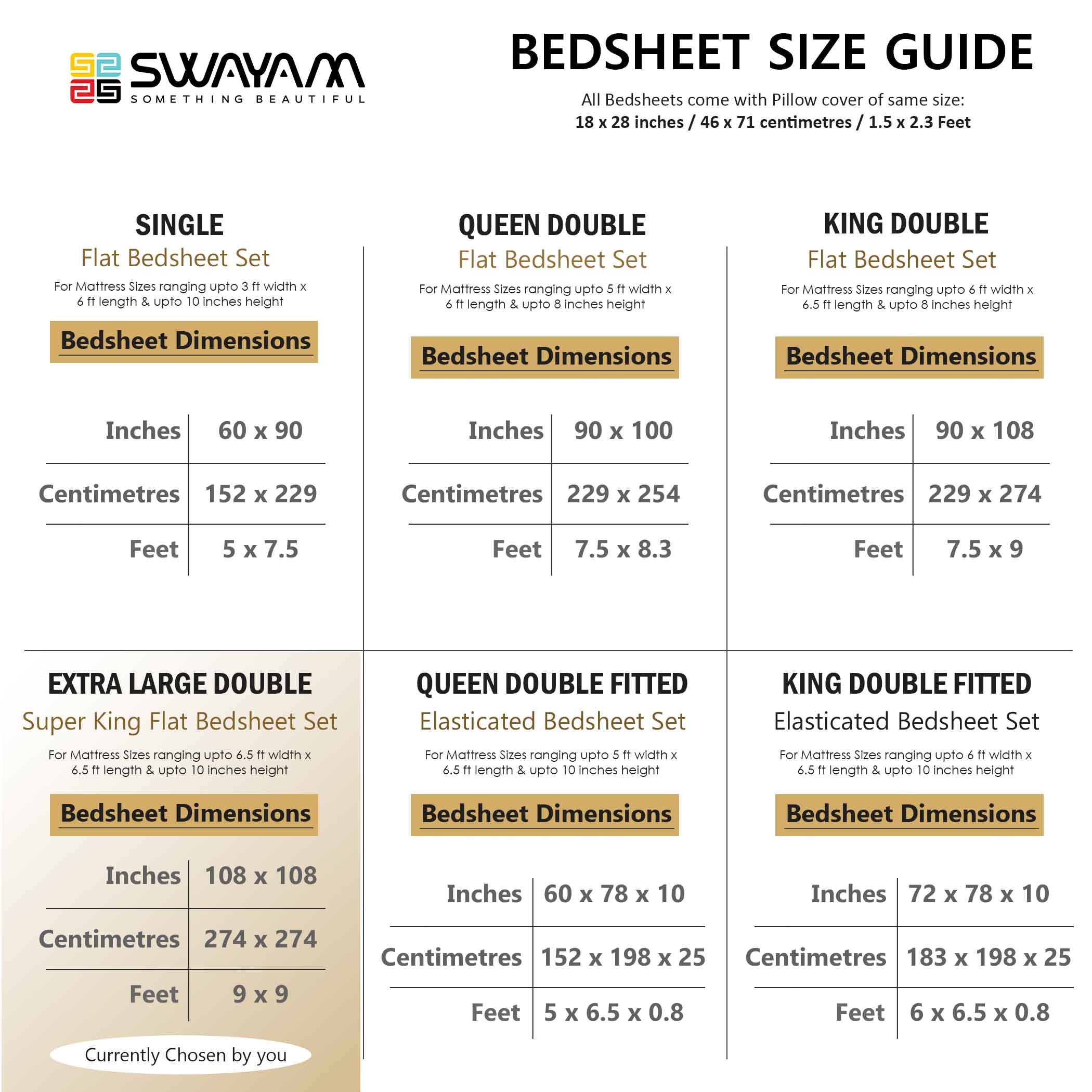 Sunbeam Texture - Golden Hues 160TC Cotton Super King Bedsheet (108x108 Inches)