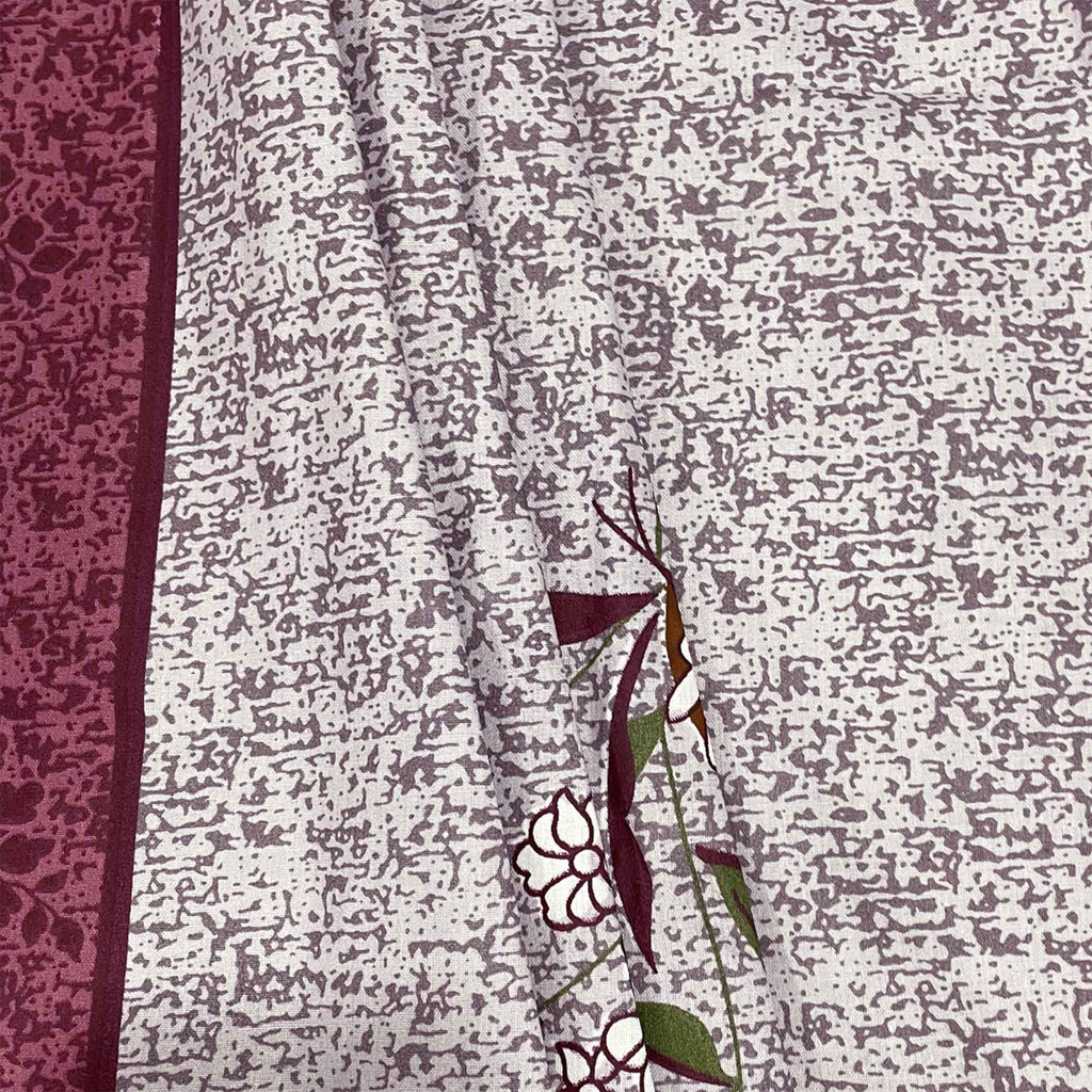 Lavender Charm - 160TC Pure Cotton Super King Bedsheet (108x108 Inches)