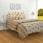 Autumn Meadow - 160TC Pure Cotton Super King Bedsheet (108x108 Inches)