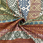 Brown Heritage - 160TC Pure Cotton Super King Bedsheet (108x108 Inches)