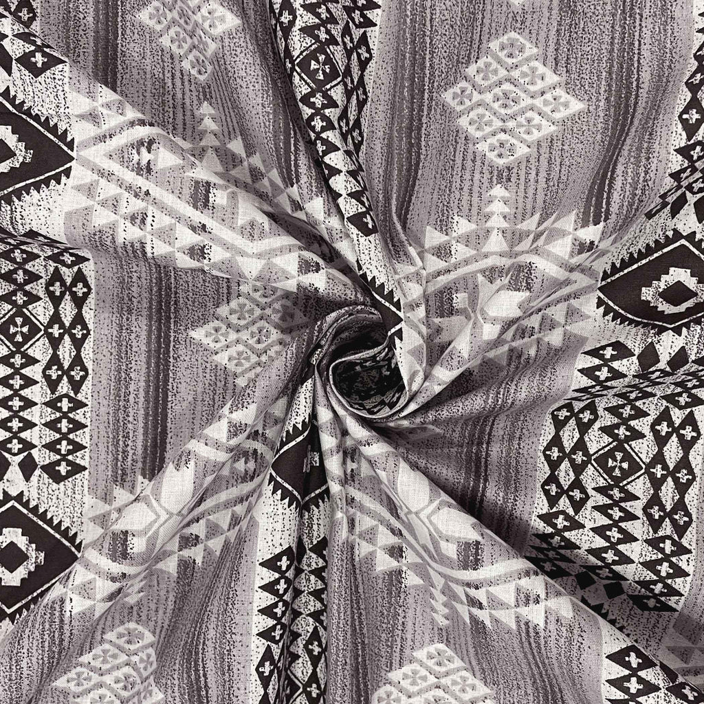 Purple Aztec - 160TC Pure Cotton Super King Bedsheet (108x108 Inches)