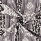 Purple Aztec - 160TC Pure Cotton Super King Bedsheet (108x108 Inches)