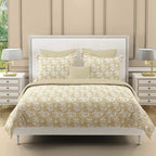 Floral Vine Print 160 TC Super King Bedsheet (108 x 108) Inches With 2 Pillow Cover