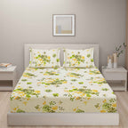 Green Meadow - 160TC Pure Cotton Super King Bedsheet (108x108 Inches)