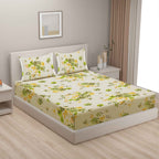 Green Meadow - 160TC Pure Cotton Super King Bedsheet (108x108 Inches)