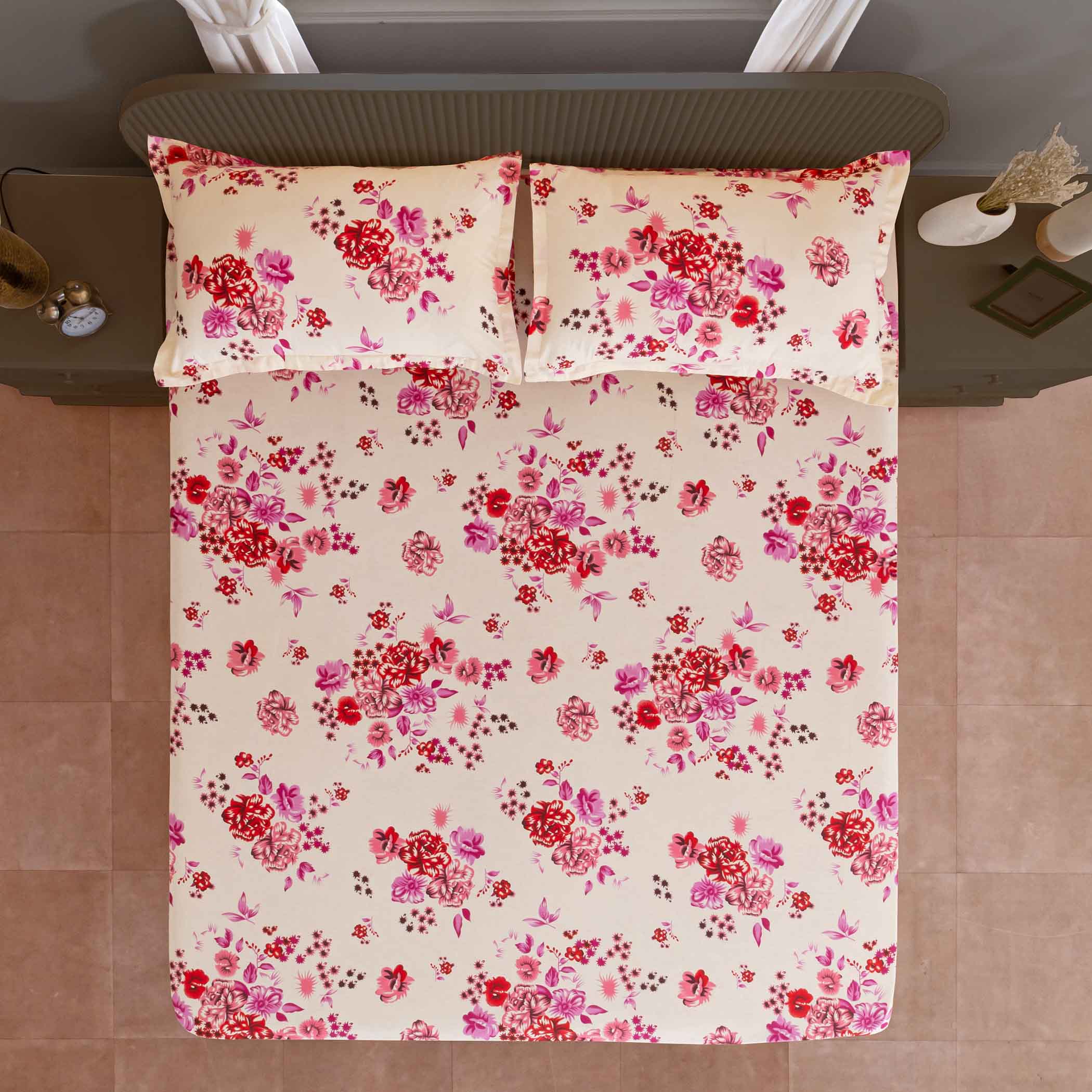 Red Meadow - 160TC Pure Cotton Double Queen (90x100 Inches)