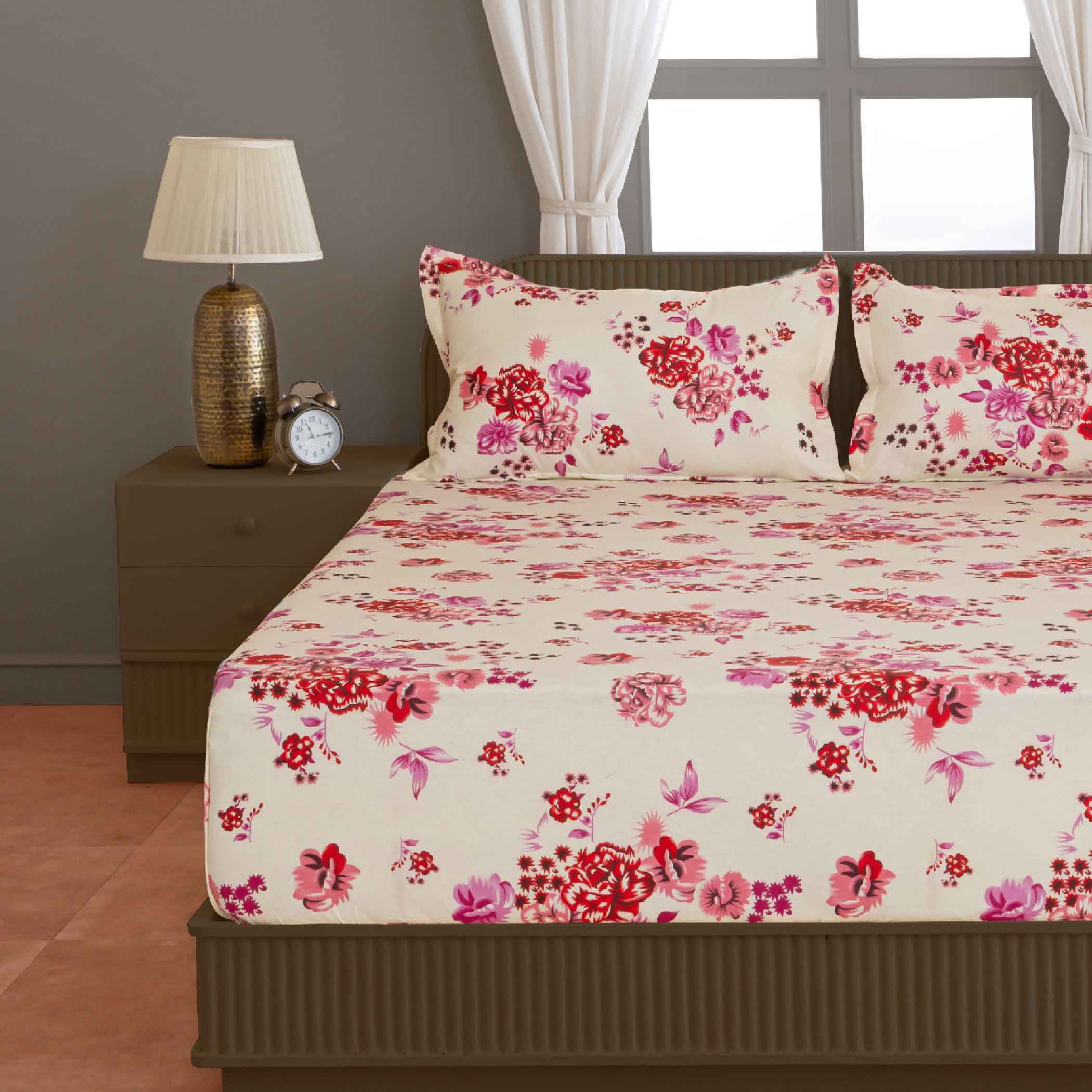 Red Meadow - 160TC Pure Cotton Double Queen (90x100 Inches)