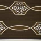 Classic Olive Royale Cotton Super King Bedsheet with 2 Pillow Covers 250TC - Geometric Art Pattern (108x108 inches)