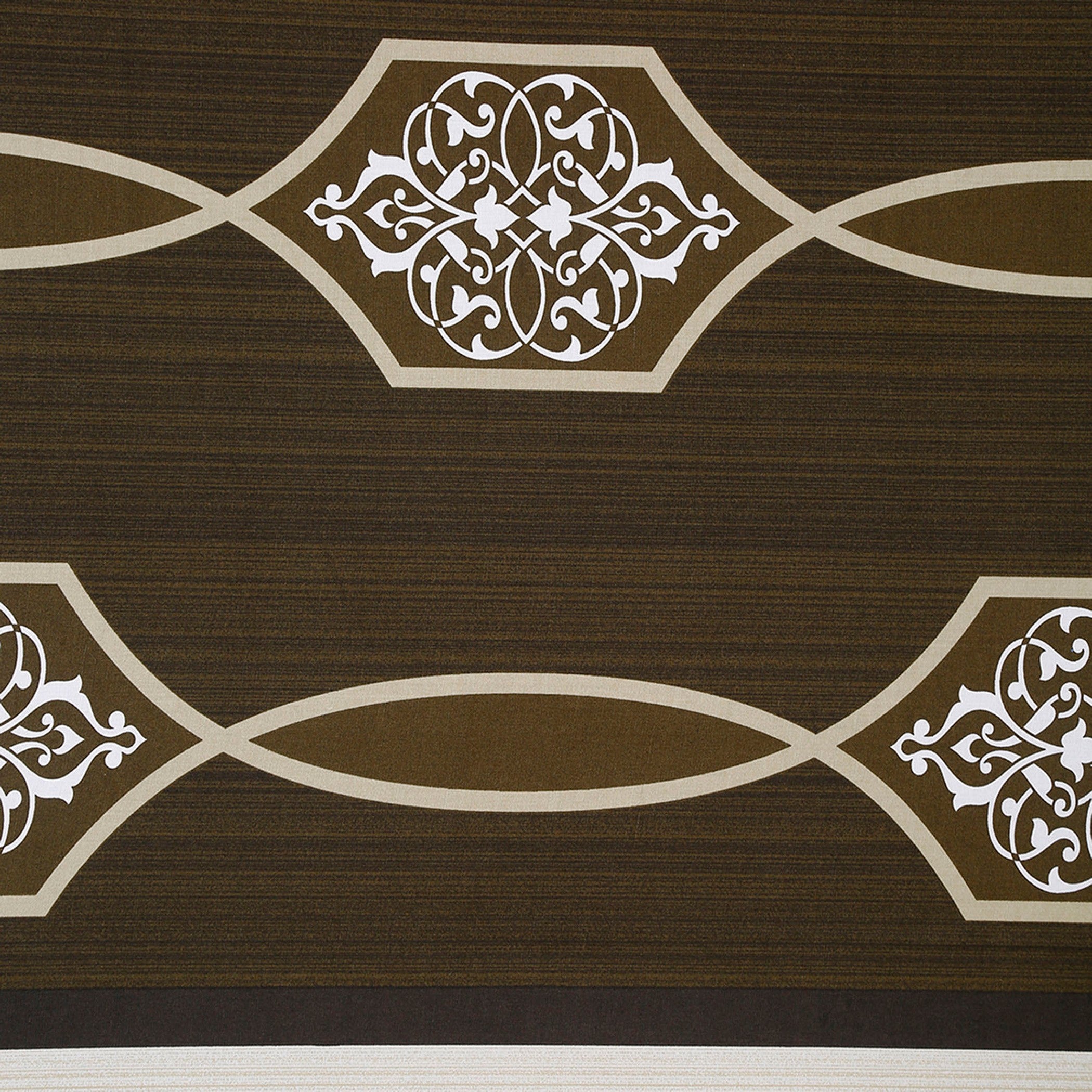 Classic Olive Royale Cotton Super King Bedsheet with 2 Pillow Covers 250TC - Geometric Art Pattern (108x108 inches)