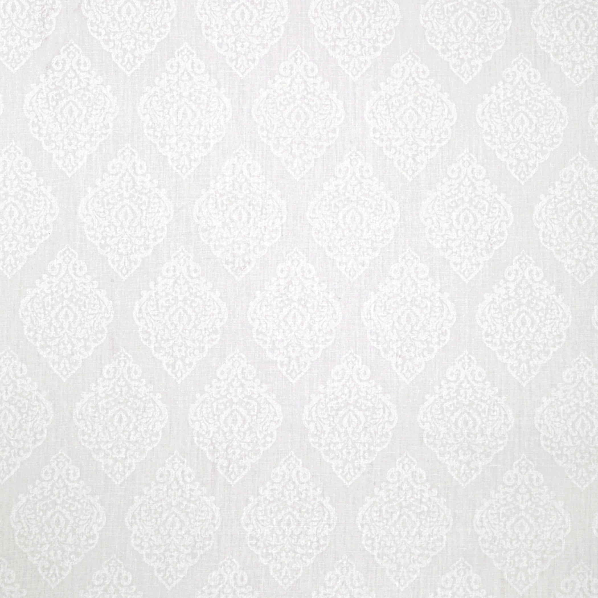 Soft Mist Diamond Cotton Super King Bedsheet with 2 Pillow Covers 250TC - Subtle Pastel White (108x108 inches)