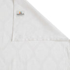 Soft Mist Diamond Cotton Super King Bedsheet with 2 Pillow Covers 250TC - Subtle Pastel White (108x108 inches)