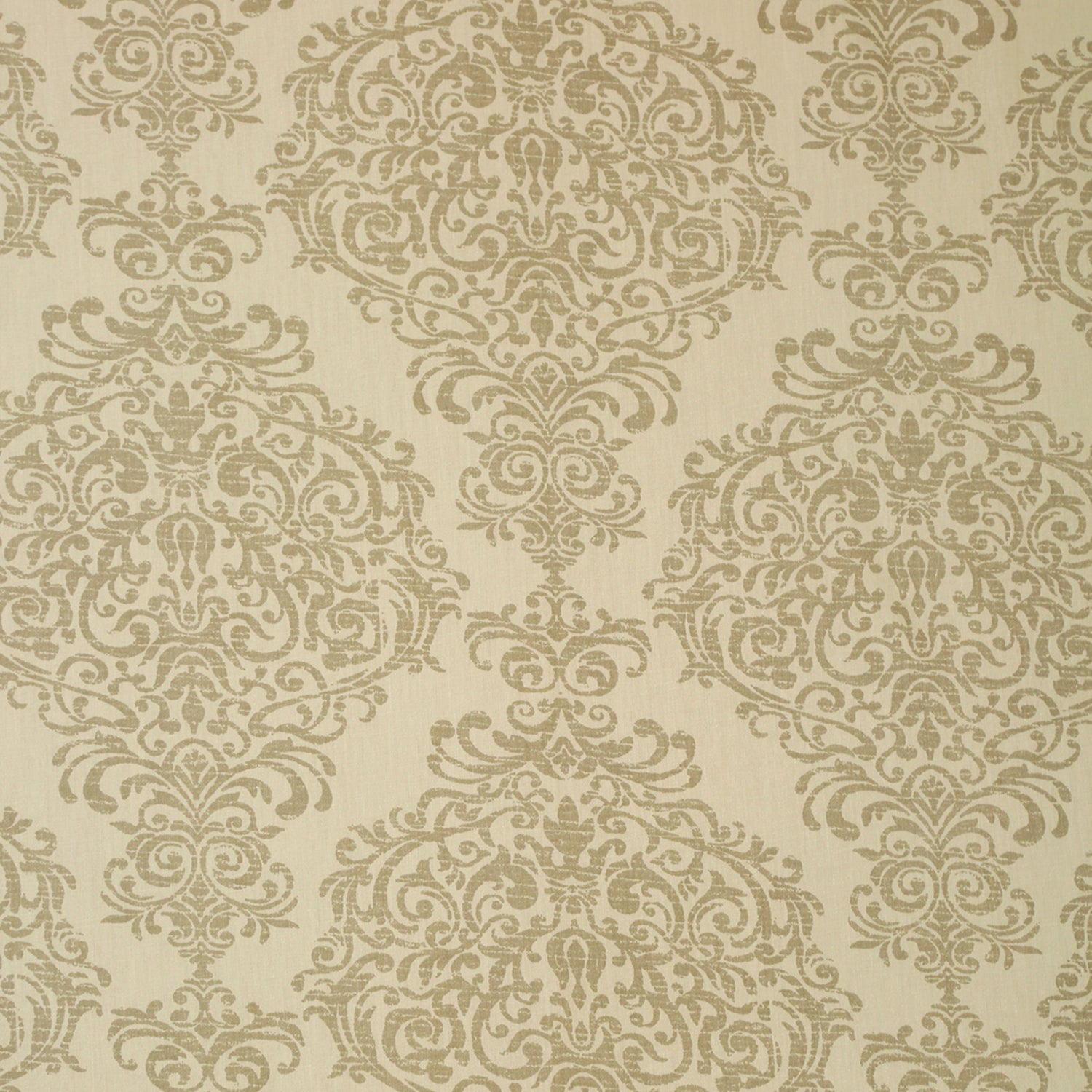 Elegant Beige Damask Pure Cotton 250 TC Super King Bedsheet with 2 Pillow Covers (108x108 Inches)