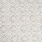 Cotton Super King Bedsheet with 2 Pillow Covers 250TC - White with Soft Pastel Ethnic Print (108x108 inches)