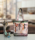 Urban Muse - Artistic Portrait Print Tote Bag with Contemporary Chic Appeal