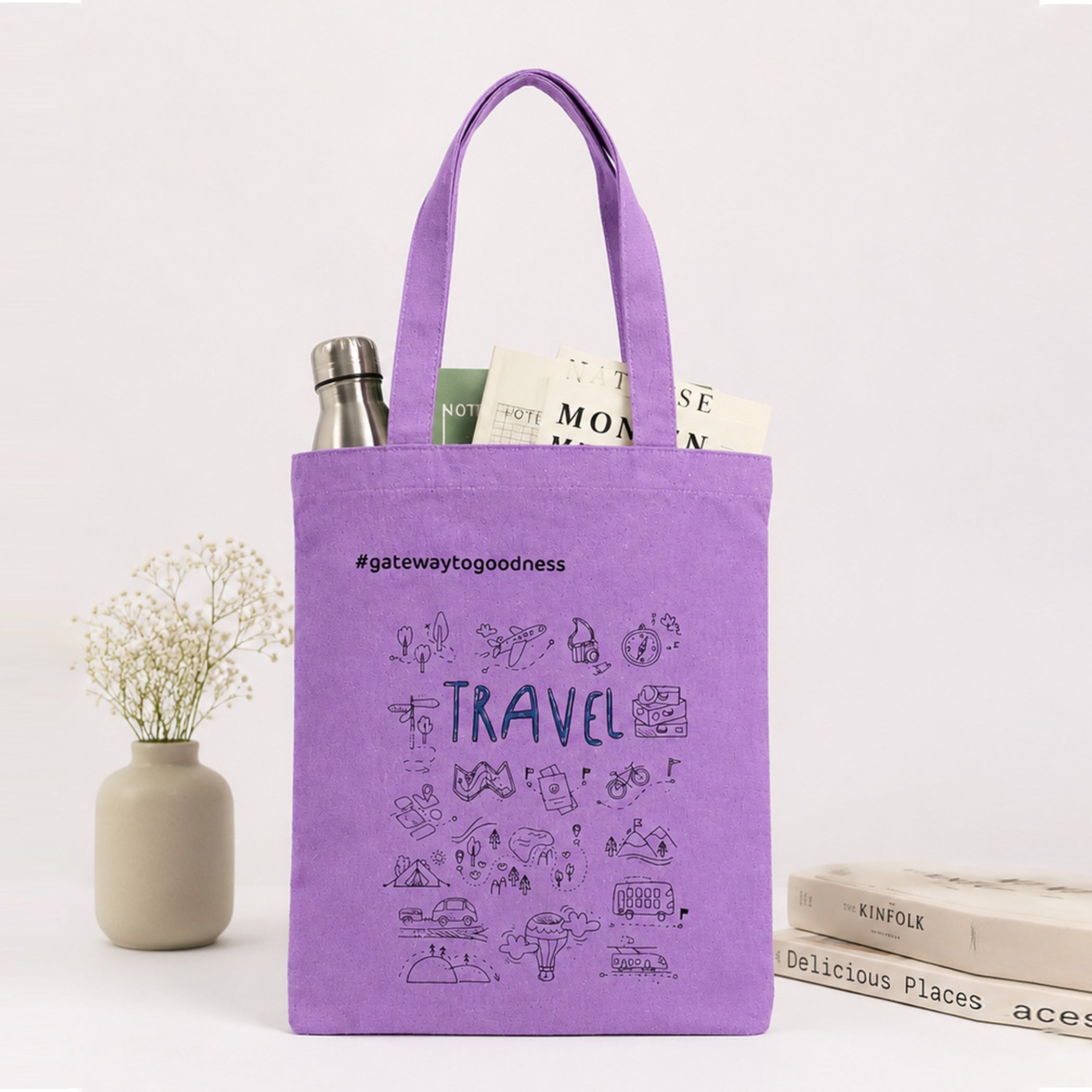 Travel Printed Tote Bag