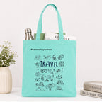 Travel Printed Tote Bag Combo Pack of 2