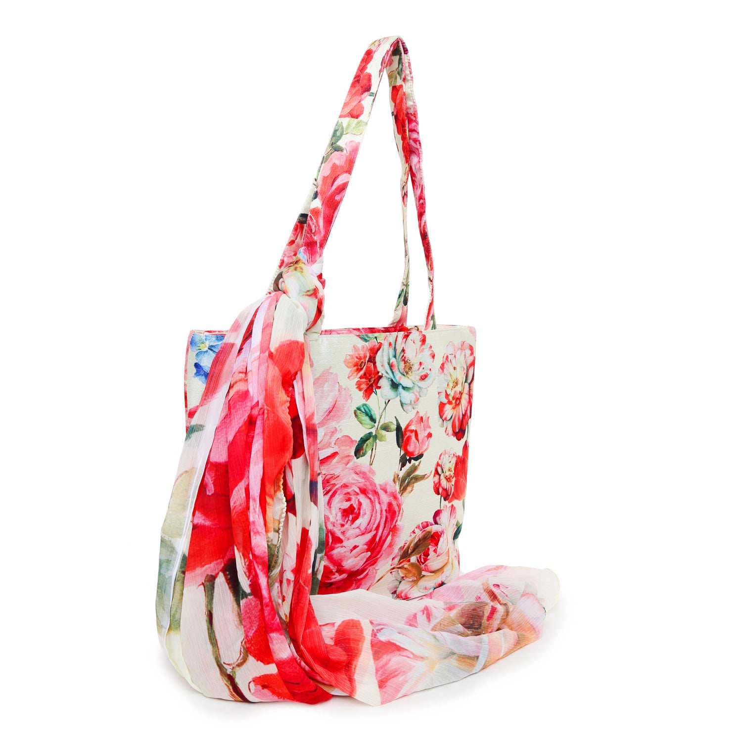 Bloom Boldly - Pink Floral Tote with Coordinated Stole