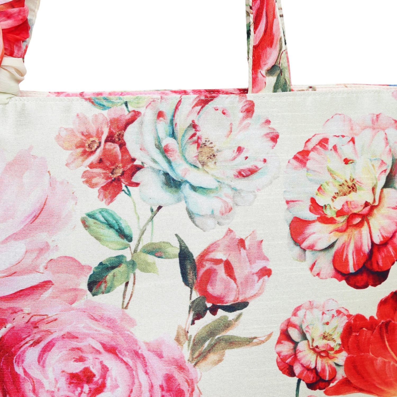 Bloom Boldly - Pink Floral Tote with Coordinated Stole