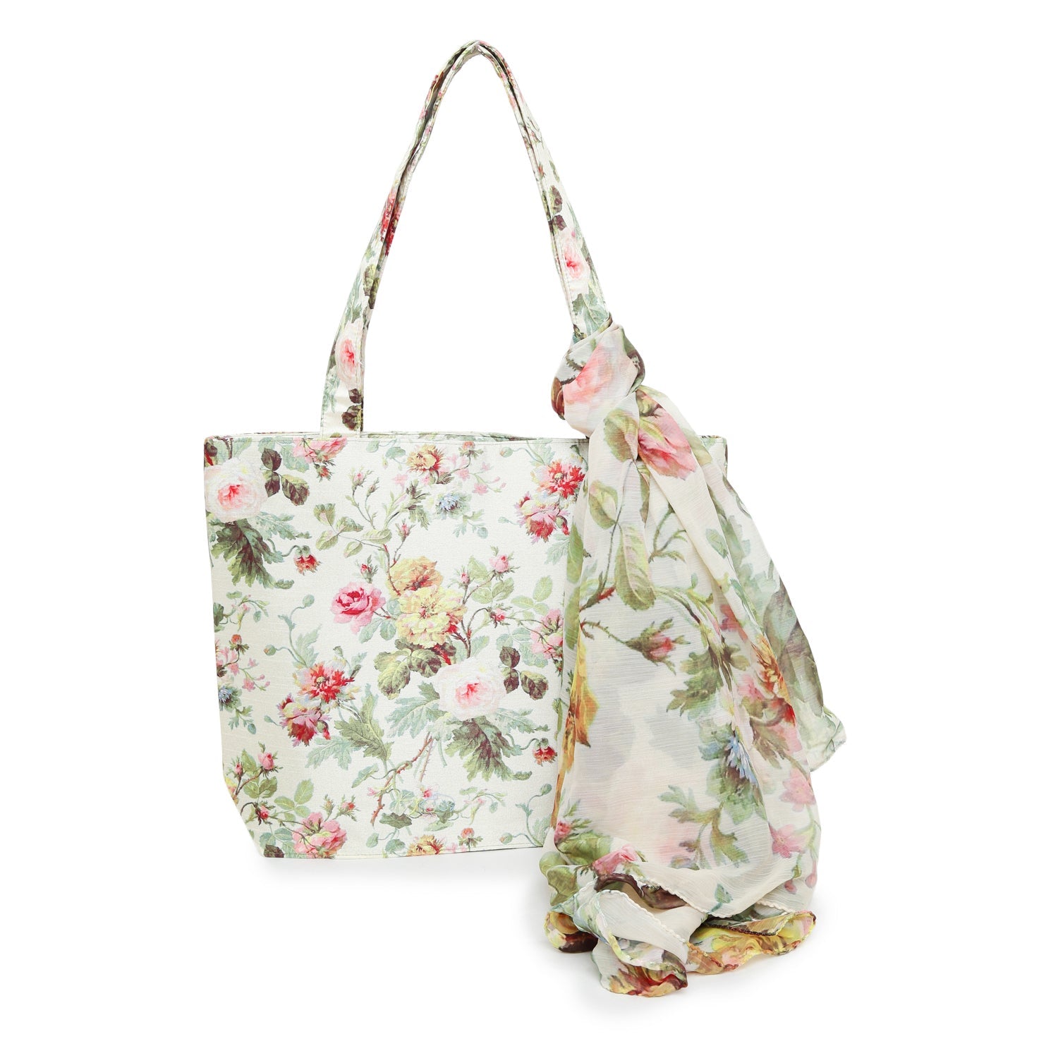 Petal Parade - Canvas Tote with Matching Floral Stole
